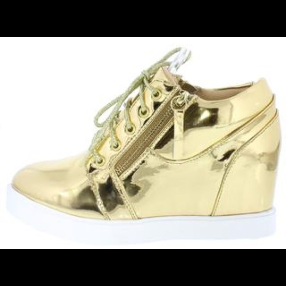 Gold Wedge Hidden Heel